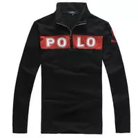 manches long hommes ralph lauren polo sleeve shirts star noir mark rouge